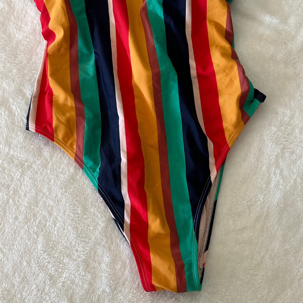 Aerie Colorful Striped one piece Swimsuit - Picture 2 of 7